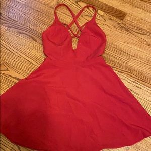 Burgundy red cocktail/date function dress